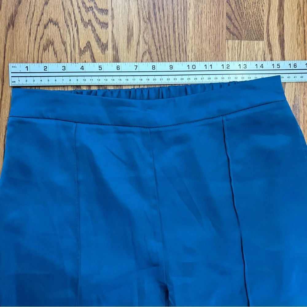 NWT Sincerely Jules Teal Wide-Leg Silky Dress Pants